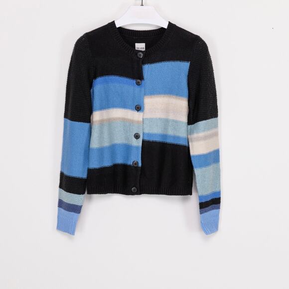 Nic+Zoe Women Mid Day Mix Cardigan Blue Multi Size S...